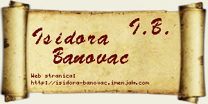Isidora Banovac vizit kartica